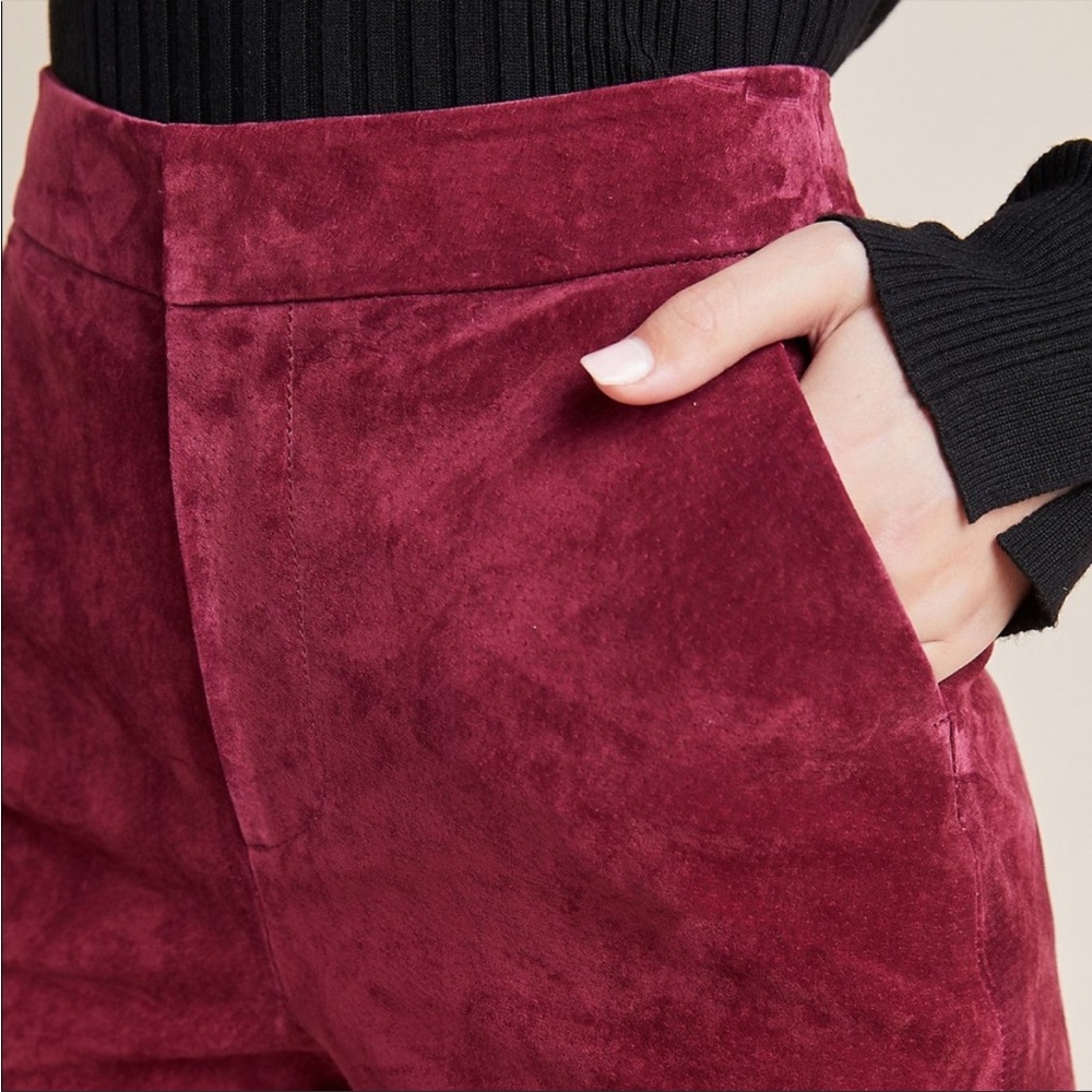 Anthropologie High Rise Suede Bootcut Pants - Picture 3 of 9